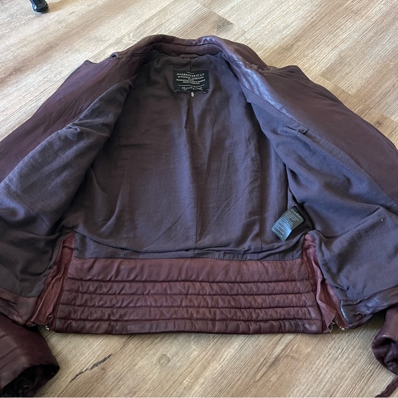 All Saints Oxblood Leather Jacket - Picture 15 of 16